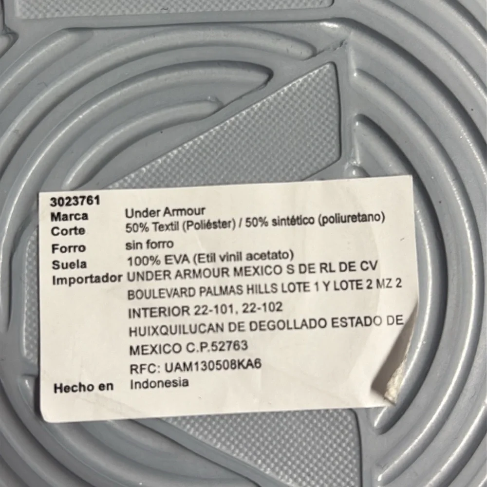 Under Armour Ansa Graphic Logo Slide Sandal Mod Gray Size 10 NWT - Picture 5 of 7